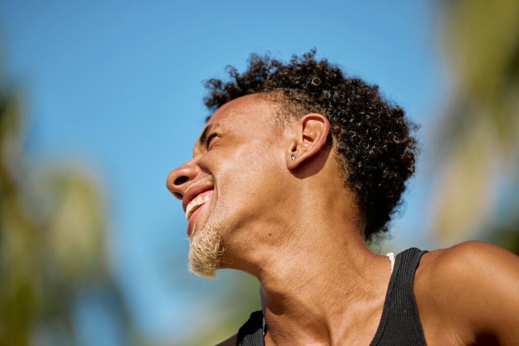 man smiling